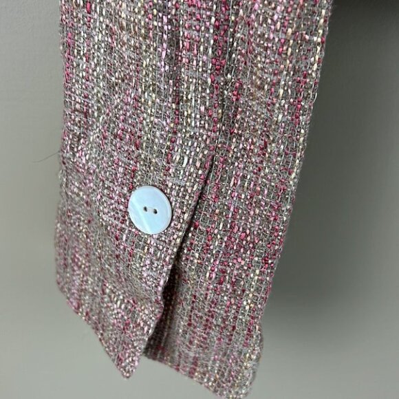 Teenflo  Single Button Waist Length Blazer with Metallic Threading - Picture 3 of 10